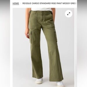 Sanctuary REISSUE CARGO STANDARD RISE PANT MOSSY GREEN Size XS